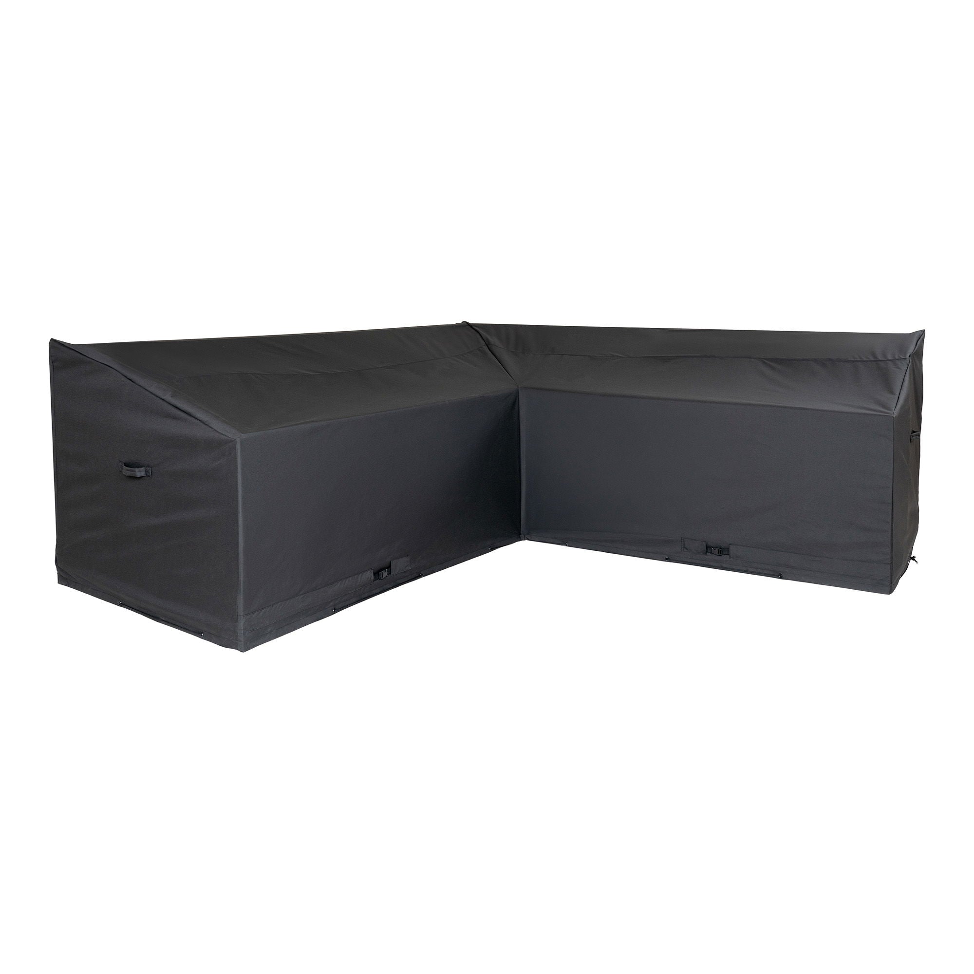 Luxury Cover – Abdeckhaube für Eck-Loungesets rechts/links, schwarz, 195/252×100×65/90 cm